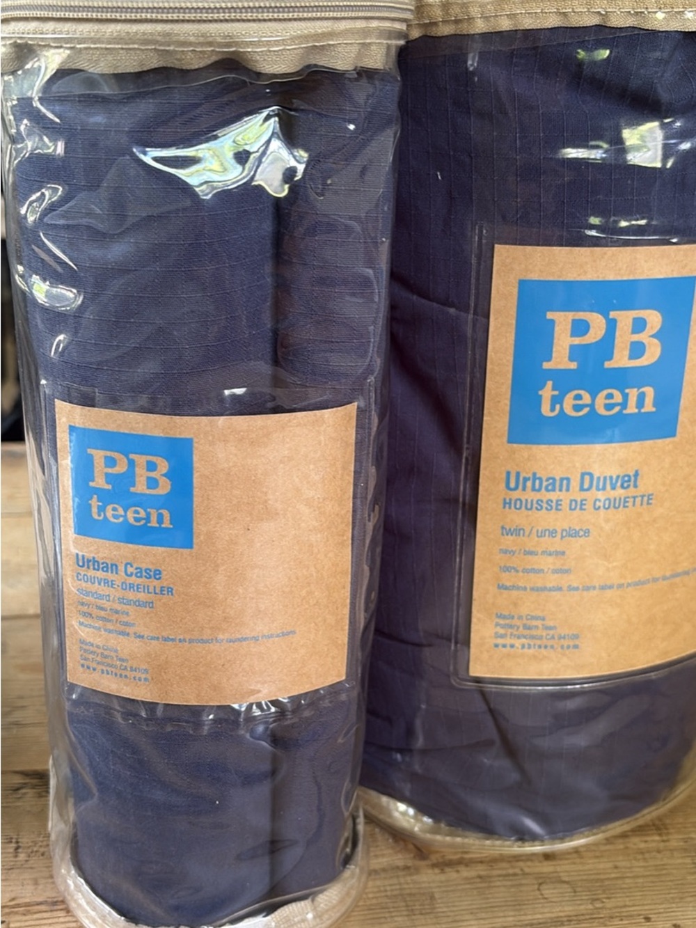 PBteen Urban Navy Twin Duvet Cover + Standard Sham (NEW!)